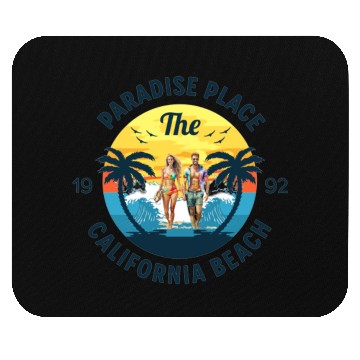 Discover Paradise Place: California Beach Mouse Pads