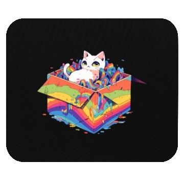 Discover Rainbow LGBT Community Cutie Kitty Pride Lesbian Mouse Pads