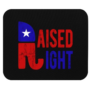Discover Raised Right Proud Republican Elephant Logo Usa Mouse Pads