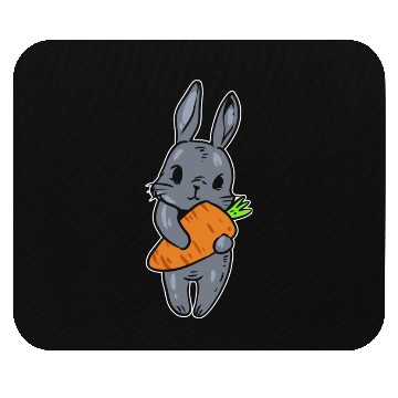 Discover Rabbit Holding Carrot Vegan Gift Mouse Pads