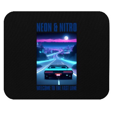 Discover Vintage 80s Futuristic Retrowave Neon Cyberpunk Mouse Pads
