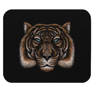 Discover The head drawing tiger Mouse Pads