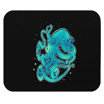 Discover Blue Green Octopus Mouse Pads