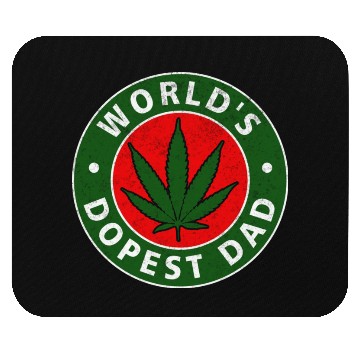 Discover World s Dopest Dad Weed Marijuana Cannabis Circle Mouse Pads