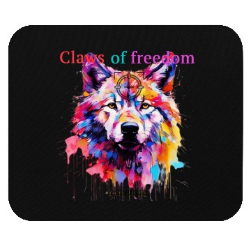 Discover Lone Wolf in Multicolor Mouse Pads