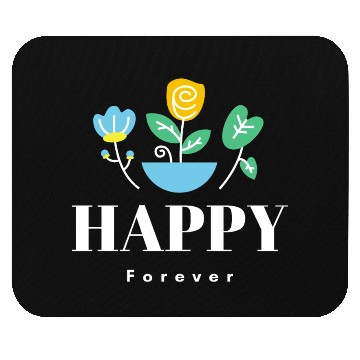 Discover Happy forever floral flowers minimalist cool Mouse Pads