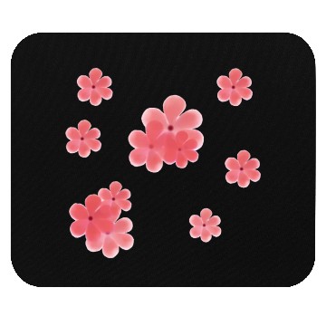 Discover orange flower stickers Mouse Pads