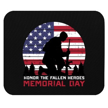 Discover Honor The Fallen Heroes Memorial Day Us Flag Mouse Pads