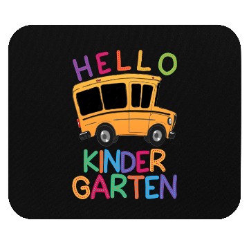 Discover hello kindergarten Mouse Pads print template school bus