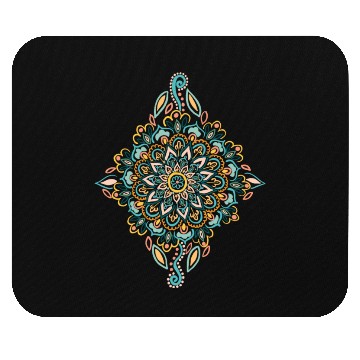Discover Retro Spring Folk Art Diamond Mouse Pads