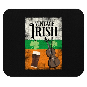 Discover Vintage Irish Distressed Style Design Mouse Pads