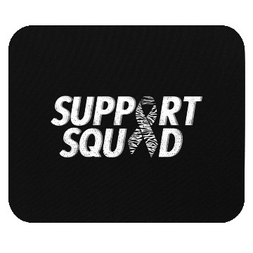 Discover Support Squad Zebra Ribbon Carcinoid Cancer Awaren Mouse Pads