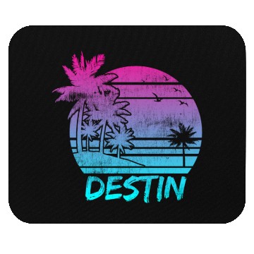 Discover Destin Florida Vacation Palm Tree Beach Mouse Pads