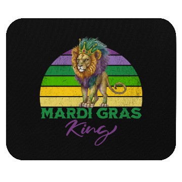 Discover Mardi Gras King Lion With Crown Mouse Pads