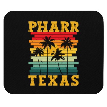 Discover Retro Pharr Texas Tx Tropical Summer Palm Trees Us Mouse Pads