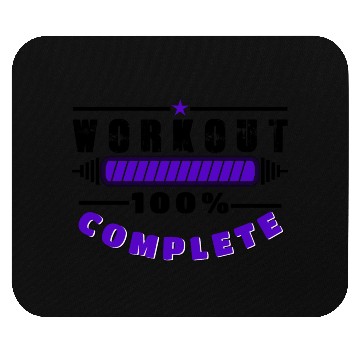 Discover Gym Workout 100% complete Mouse Pads