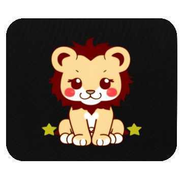 Discover Lion Cub Cute Cuddly Mouse Pads
