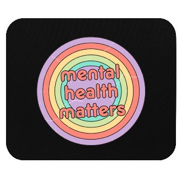 Discover Mental Health Matters | Retro Circle Peach Candy Mouse Pads