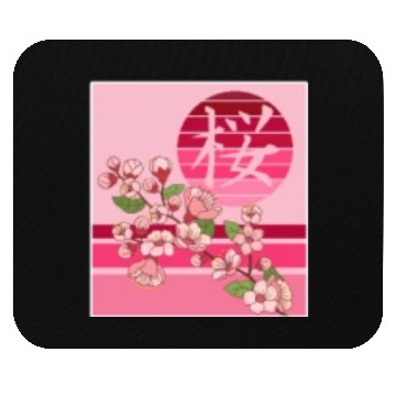 Discover Cherry Blossom Mouse Pads, Sakura Flowers Kanji Pocket