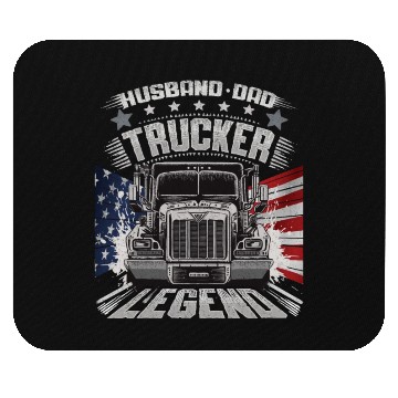 Discover Husband Dad Trucker Legend Mouse Pads