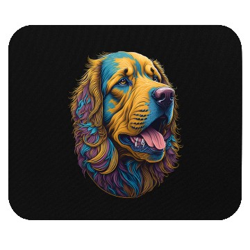 Discover Colorful Dog Golden Retriever Mouse Pads