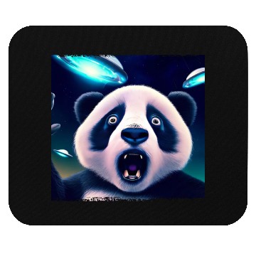 Discover Panda selfie with UFO surprise Mouse Pads