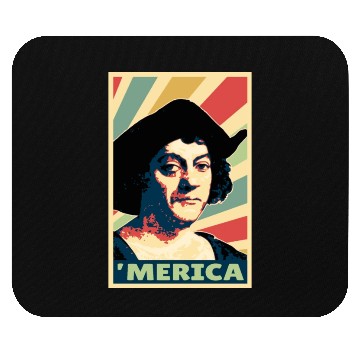 Discover Christopher Columbus Merica Vintage Colors Mouse Pads