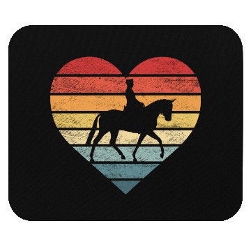 Discover Equestrian Horseman Retro Sunset Horse Lover Rider Mouse Pads