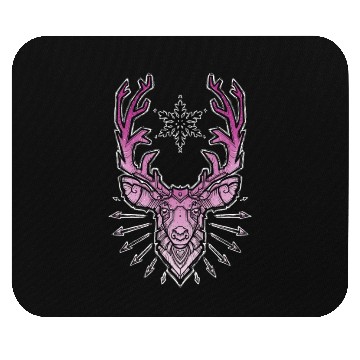 Discover Pink Deer Head Mouse Pads
