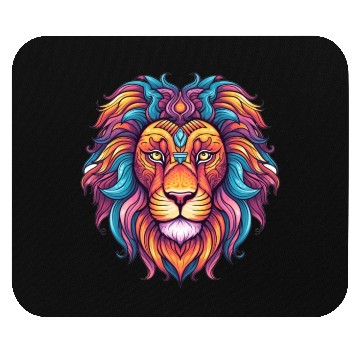 Discover lion 6, abstract lion Mouse Pads
