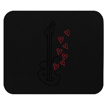 Discover Guitar yellow Mouse Pads
