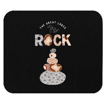 Discover Great Lakes Rock Colored Rock Stack Petoskey Stone Mouse Pads
