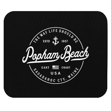 Discover Nautical Anchor Popham Beach Maine Travel Vacation Mouse Pads