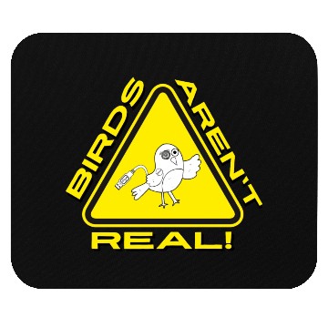 Discover Birds Aren t Real Robot Alert Sign Mouse Pads