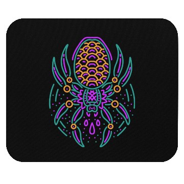 Discover Spider Neon Tattoo Style Mouse Pads