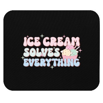 Discover Ice Cream Solves Everything, Happy Summer Holiday Mouse Pads