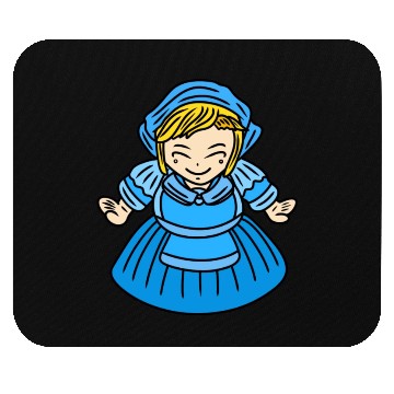 Discover Cute Chibi Farmer Girl Mouse Pads