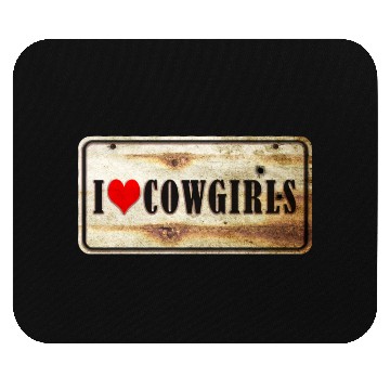 Discover I love cowgirls Mouse Pads