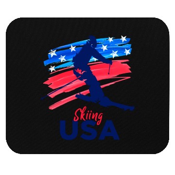 Discover Skiing Usa Support The Team Usa Flag Ski Winter Mouse Pads