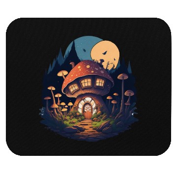 Discover Big Mushroom House Mouse Pads
