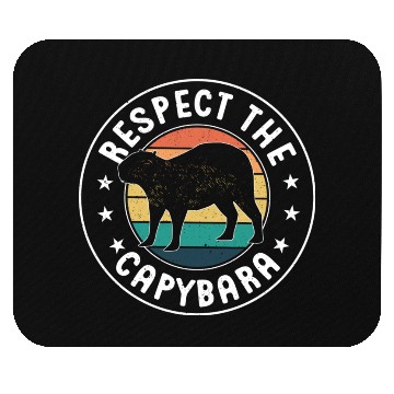Discover Retro Respect The Capybara Capybara Lover Meme Mouse Pads
