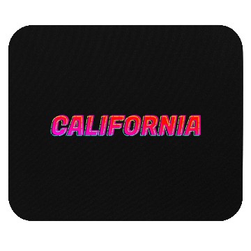 Discover California Neon Text Sign Typography Outline Mouse Pads