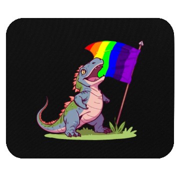 Discover Funny Dinosaur LGBT Community Pride Lesbian Gay Mouse Pads