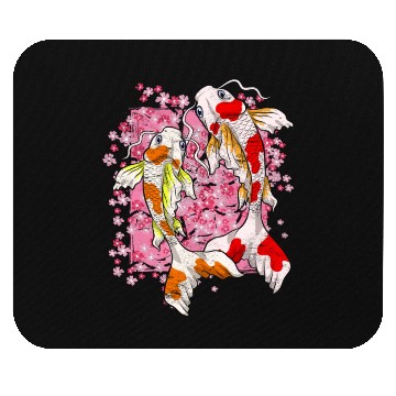 Discover Sakura Koi Fish Gift Cherry Blossom Koi Carp Mouse Pads