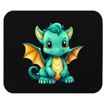 Discover Baby Green Dragon Mouse Pads