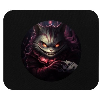 Discover Cheshire Cat Playing Cards Mouse Pads