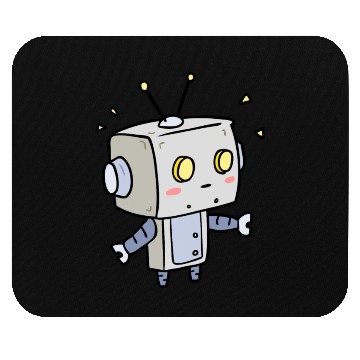 Discover Cute Robot Kid Blushing Mouse Pads