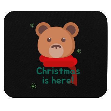 Discover Brown Bear Merry Xmas Funny Gift green Mouse Pads