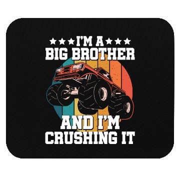 Discover I'm a Big Brother and I'm Crushing It Racer Mouse Pads