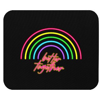 Discover Better Together Neon Rainbow vintage Mouse Pads